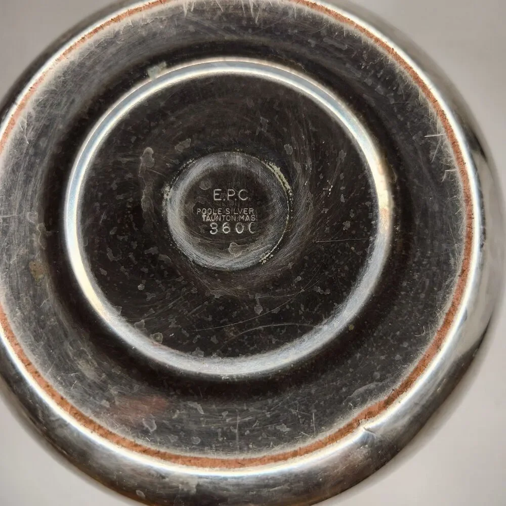 E.P.C.A. By Poole‎ Silver Co. Taunton, mass. 3600 Ice Bucket w/Plastic Insert